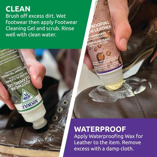 Miniatura 5 de Nikwax Cera impermeabilizante para cuero, crema, restaura la repelencia al agua DWR, cuidado de zapatos, limpiador de botas y calzado, protección