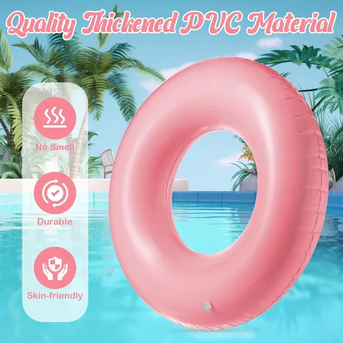 Miniatura 3 de Gemscream Flotador inflable grande de piscina de 36 pulgadas, flotadores de piscina para adultos, tubo inflable para vacaciones de verano, playa