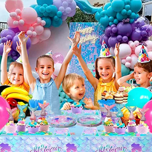 Miniatura 2 de Palitos de caramelo de sirena - 12 chupachups envueltos individualmente - Ideales para recuerdos de fiesta de sirena - Bolsas de regalo