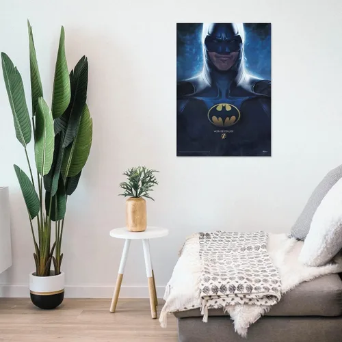 Miniatura 4 de MIGHTYPRINT DC Comics - The Flash - Michael Keaton Batman Worlds Collide - Arte de pared duradero de 17 x 24 pulgadas, no hecho de papel