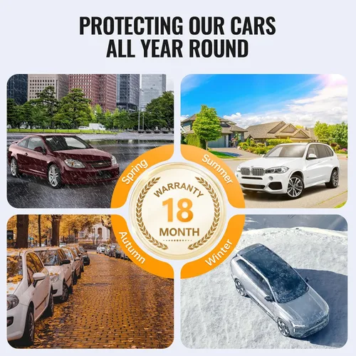 Miniatura 7 de Funda para coche SUV de 30 capas para automóviles, impermeable para todo tipo de clima, protección UV, resistente a la nieve, resistente al viento