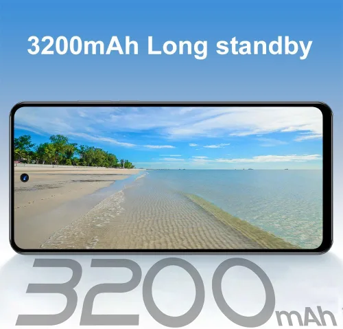 Miniatura 6 de Teléfono Android desbloqueado 2G+64G, pantalla HD de 6.56 pulgadas, teléfono celular de red 3G, Dual SIM Dual Standby, Android 8.1 Smartphone, Negro
