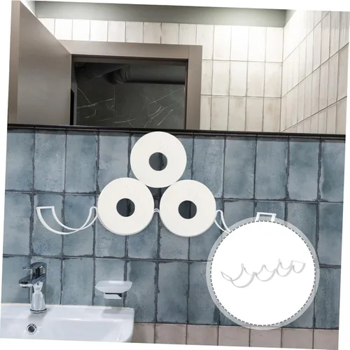 Miniatura 5 de ARTIBETTER Decoración colgante de pared dispensador de toallas de papel para decoración del hogar, cesta de papel higiénico de pared, estante