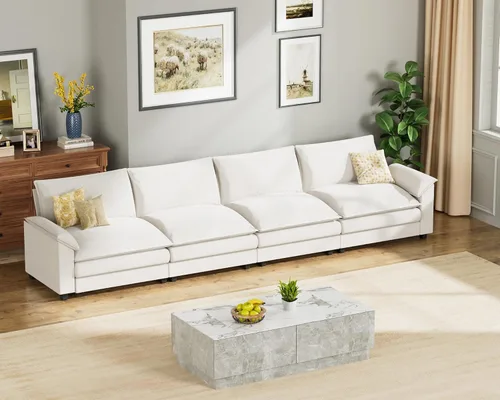 Miniatura 10 de Homall Sofá Seccional Modular de 80", Sofá Biplaza con Cojín de Doble Capa, Combinación DIY de Chenille Profundo Sofá Nube de 2 Asientos para Sala