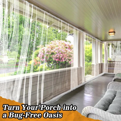 Miniatura 4 de ANPHSIN Mosquitera ultra fina de 65 x 10 pies para patio, pantalla de malla para jardín, porche, balcón, protege la piel y las plantas de insectos