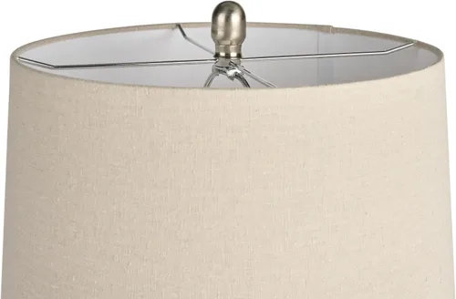 Miniatura 7 de Nourison Home 24" (61 cm) Lámpara de mesa de granja texturizada en forma de panal color huevo (beige) para mesita de noche, sala de estar, comedor