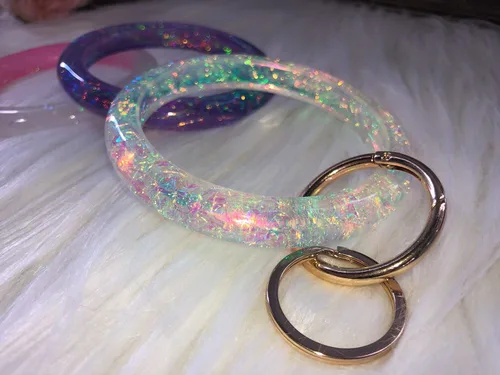 Miniatura 9 de Mymazn Pulsera para mujer, llavero holográfico para muñeca