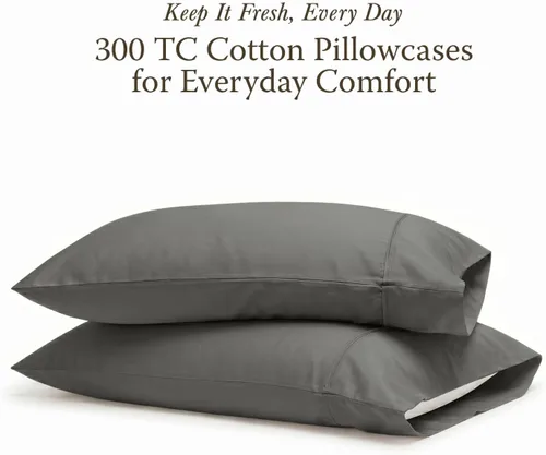 Miniatura 2 de Threadmill Home Linen Bedding - Juego de sábanas de 300 hilos, 100 % algodón, juego de cama de lujo, 4 piezas, tejido de satén suave, color blanco