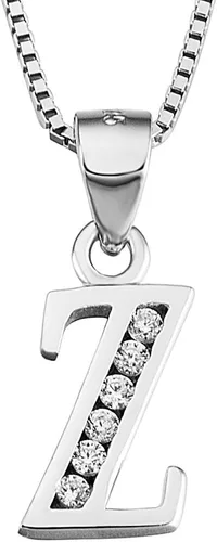 Miniatura 13 de Dijes personalizados para collar colgante con las 26 letras del alfabeto, circonita cúbica, plata esterlina S925.