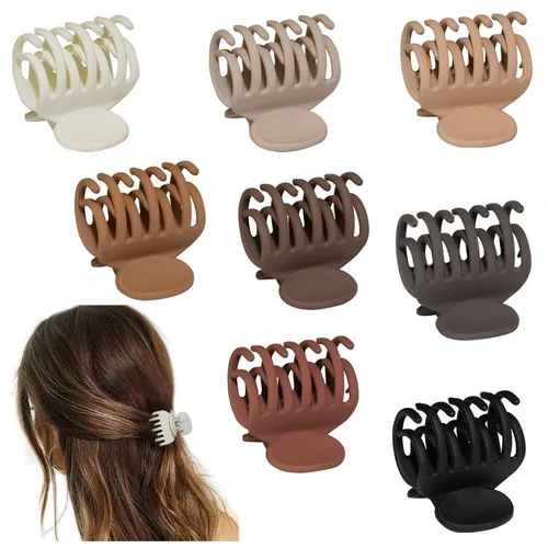 Miniatura 8 de 8 pinzas de garra para cabello fino para mujeres, pinzas de pelo medio mate de 1.6 pulgadas para cabello fino y grueso, agarre fuerte, pinzas