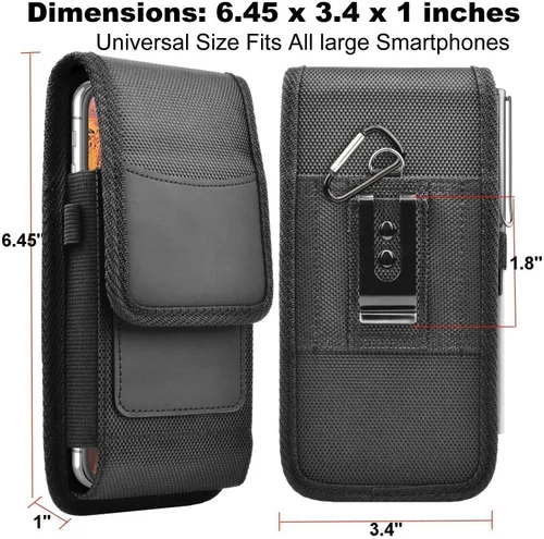 Miniatura 5 de Funda para Teléfono Móvil de Nylon con Clip para Cinturón, Compatible con Samsung Galaxy S25 FE S24 Ultra 5G S23 Plus S22 S21 S20 Note 20 A16 A15