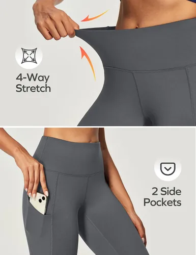 Miniatura 62 de Ewedoos - Leggings con forro de vellón y bolsillos para mujer, leggings térmicos de invierno para mujeres, pantalones de yoga y entrenamiento