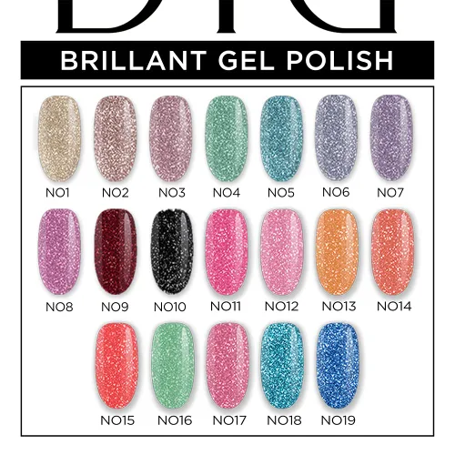 Miniatura 7 de DIDIER LAB Esmalte de gel Brillant No 19 – Esmalte de uñas profesional de manicura y pedicura con tono platino brillante – Brillo reflectante