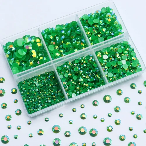 Miniatura 17 de 3000 PIEZAS de Brillantes de Resina con Dorso Plano, 2mm 3mm 4mm 5mm 6mm Rosa Claro AB, Brillantes de Resina en Gel con Dorso Plano para Vasos