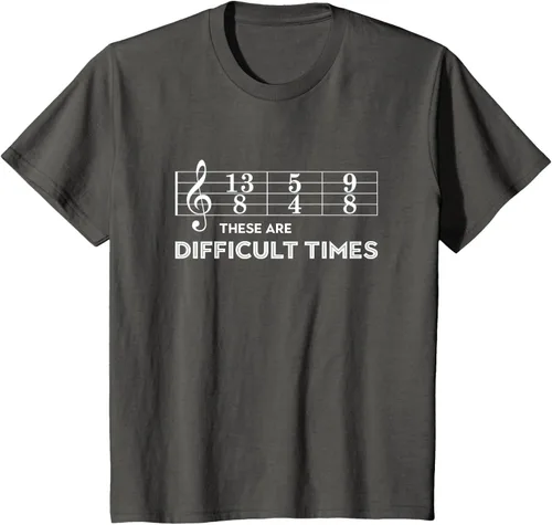 Miniatura 76 de Musician - Camiseta con texto en inglés "These are Difficult Times", talla S