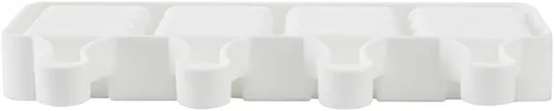 Miniatura 12 de Pastry Tek - Moldes para paletas de 4 cavidades, 10 moldes rectangulares para tartas, flexibles, congelables, de silicona blanca, fáciles