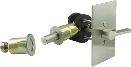 Miniatura 9 de INOX BD Series - Cerradura de privacidad para puerta de granero, para pared de 3-3/4 a 4-3/4 pulgadas, borde cuadrado de 2.362 in, negro grafito