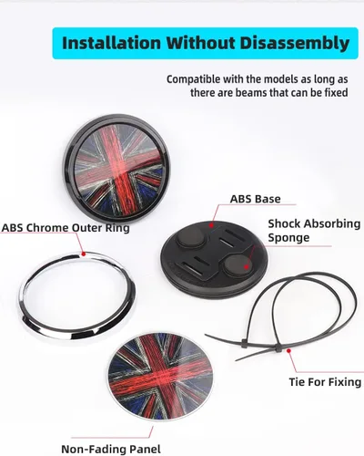 Miniatura 3 de Cubierta cromada para parrilla de parachoques delantero 3D para Mini Cooper One S JCW R50 R52 R53 R55 R56 R60 R61 F54 F55 F56 F57 F60 Hatchback