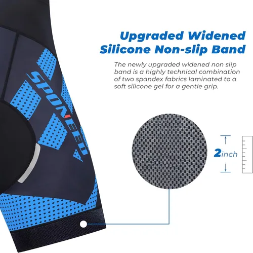 Miniatura 7 de sponeed Pantalones cortos de ciclismo para hombre, pantalones acolchados para ciclismo, ropa de ciclismo