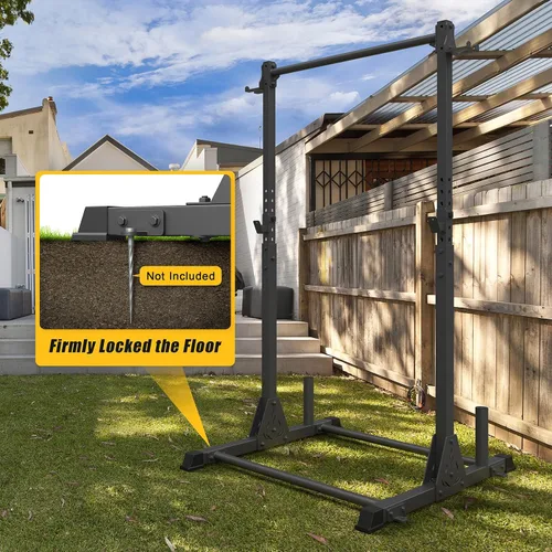 Miniatura 5 de Jusgym Pull Up Station, Strength Training Workout Pull Up Bar Free Standing for Home Gym, Adjustable Heavy Duty Pullup Bar Station Outdoor/Indoor