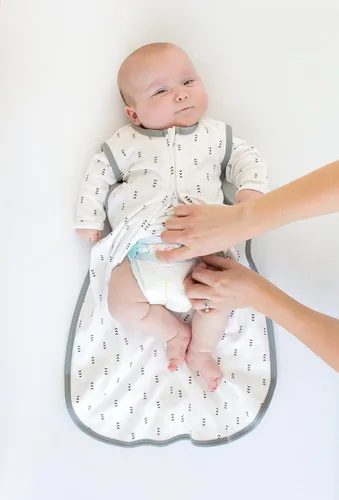 Miniatura 4 de SwaddleDesigns Saco de dormir de muselina zzZipMe para bebé niño y niña, manta portátil con cremallera de 2 vías ¡Azul Ahoy!