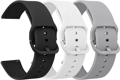 Miniatura 14 de Correas de reloj de silicona de liberación rápida de 20 mm y 22 mm, correa de reloj deportiva suave de reemplazo para mujeres y hombres
