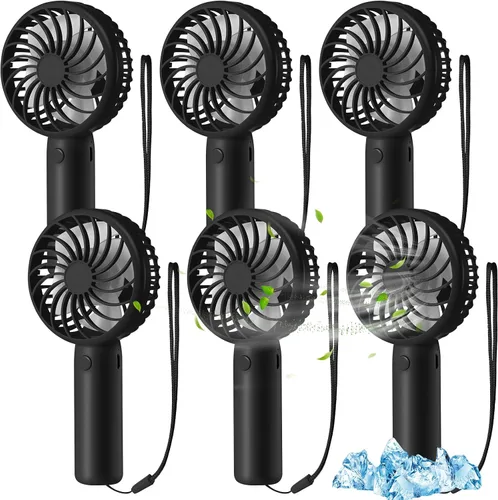 Miniatura 51 de Tujoe Mini ventilador de mano potente de 3 velocidades, ventilador personal pequeño portátil recargable con base USB para mujeres, maquillaje