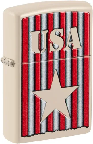 Miniatura 11 de Zippo encendedores con la bandera de EE. UU. Cromado