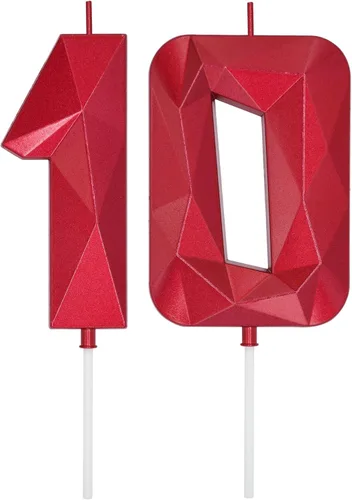 Miniatura 253 de DERVENTA Velas de cumpleaños con números grandes, 3D, color rosa, 3.7 pulgadas, decoración para tartas de fiesta, 1 pieza (número 3 rosa)