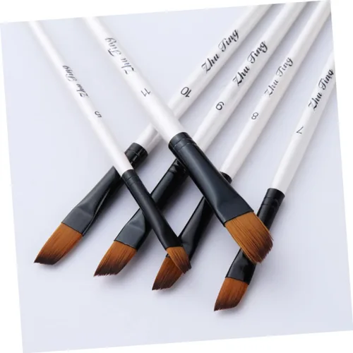 Miniatura 3 de Amosfun Juego de pinceles de pintura de nailon de madera, juego de agua para pintura al óleo, pinceles de pintura, suministros de dibujo de arte