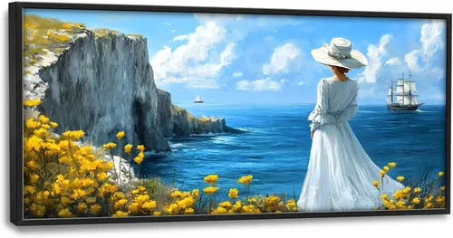 Miniatura 82 de Cuadros Grandes Enmarcados Arte de Pared para Sala de Estar, Lobos del Bosque Decoración de Pared de Gran Tamaño Lobo Animal Impresión en Lienzo