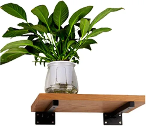Miniatura 3 de Soporte para estante de tubo cuadrado de hierro en T flotante oculto, para el hogar, cocina, sala de estar, oficina, soportes decorativos