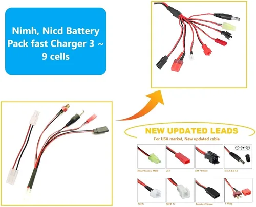 Miniatura 2 de Delta Peak Detection NiMH/NiCd Cargador de batería 3.6V-10.8V Baterías de Airsoft, Coche RC, camión RC, pistola de aire, aviones RC