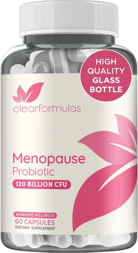 120 mil millones de UFC Probióticos para la menopausia para mujeres, fórmula completa de alivio de la menopausia con prebióticos y probióticos para