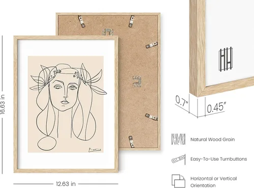Miniatura 3 de HAUS AND HUES Picasso Arte de Pared Abstracto de Mujer - Arte de Línea Minimalista, Arte de Línea Estética, Póster de Cara de Mujer Picasso