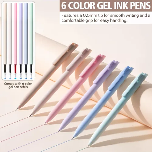 Miniatura 7 de 58 piezas de útiles escolares estéticos, lindo conjunto de cuadernos espiralados A5 con reglas universitarias, papelería para regreso a clases, kit