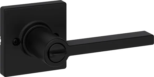 Miniatura 2 de Kwikset Casey - Manija de puerta de entrada con cerradura y llave, palanca exterior reversible con cerradura segura, para entrada principal y Negro