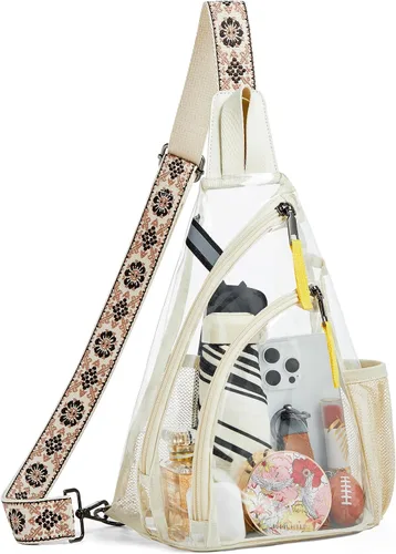 Miniatura 10 de Shrrie Clear Bag for Stadium Events Transparent Crossbody Bag Clear Purse for Women&Men-Stadium Approved, Concerts&Sports