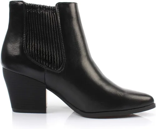 Miniatura 3 de Bliss - Botines cómodos de tacón grueso para mujer, estilo Chelsea