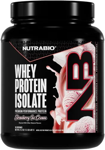 Miniatura 24 de NutraBio 100% Aislado de Proteína de Suero en Polvo, 25g de Proteína con Perfil Completo de Aminoácidos, Libre de Soja y Gluten, Proteína de Suero
