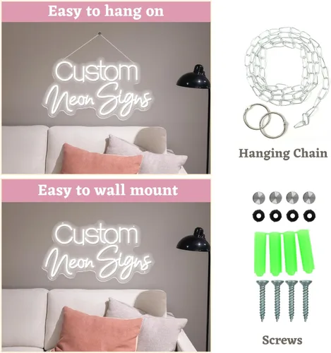 Miniatura 4 de Letreros de neón personalizados, letrero de nombre de neón para decoración de pared, letrero LED personalizado, luces de neón personalizadas