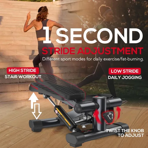 Miniatura 6 de KeppiFitness Steppers for Exercise at Home, Stair Stepper with Resistance Bands for Home Cardio Exercise - FITSTEP Series