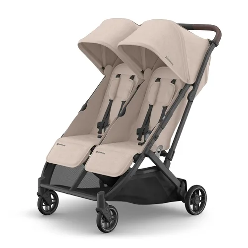 UPPAbaby Minu Duo - Cochecito doble lado a lado, ligero y diseño compacto para viajes, fácil de plegar, desde el nacimiento hasta el niño pequeño,