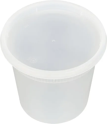 Miniatura 16 de Restaurantware -Asporto - Cajas para llevar de 8 onzas, 25 recipientes redondos para sopa para microondas - Tapas de plástico transparente