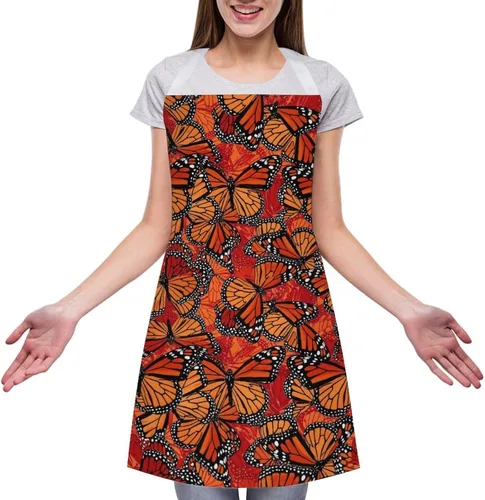 Miniatura 27 de Divertido babero de cocina para mujer, resistente al aceite con bolsillo, delantal para hornear manualidades Color (650)
