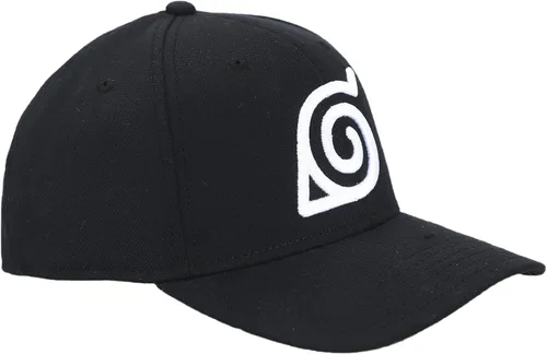 Miniatura 3 de Naruto - Gorra negra con diseño de dibujos animados bordados, ajuste elástico, color negro