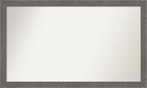 Miniatura 207 de Amanti Art Espejo de baño gris para sobre el fregadero, 31 x 48 pulgadas, espejo de tocador rectangular estrecho de color gris, marco de madera