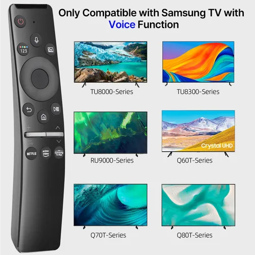 Miniatura 2 de Mando a distancia de voz de repuesto para mando a distancia inteligente Samsung Smart TV, para Samsung LED QLED 4K 8K Crystal UHD HDR Smart TV