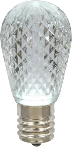 Vickerman Bombilla LED de repuesto facetada blanca pura S14, 10 bombillas por paquete