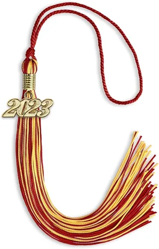 Miniatura 305 de Endea Graduation - Borla de doble color mixto con fecha dorada (negro/dorado antiguo, 2021)